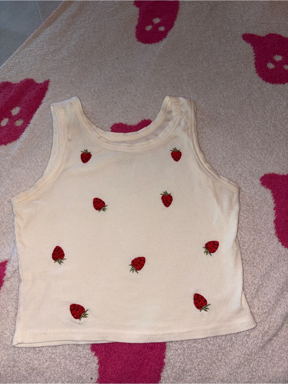 Strawberry Embroidery Tank Top - Picture 1 of 2